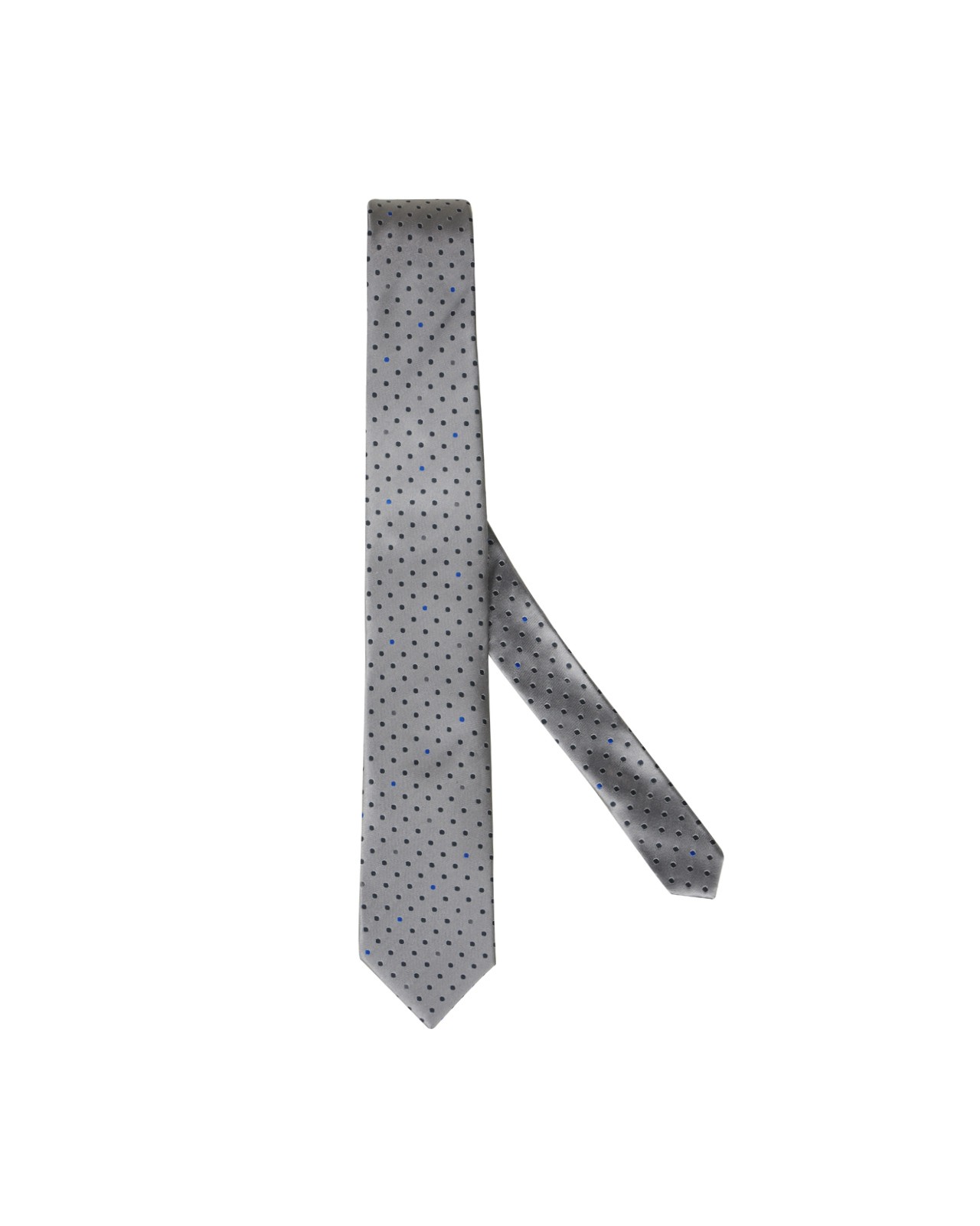 Cravate soie extra-longue 160 cm bleu gris