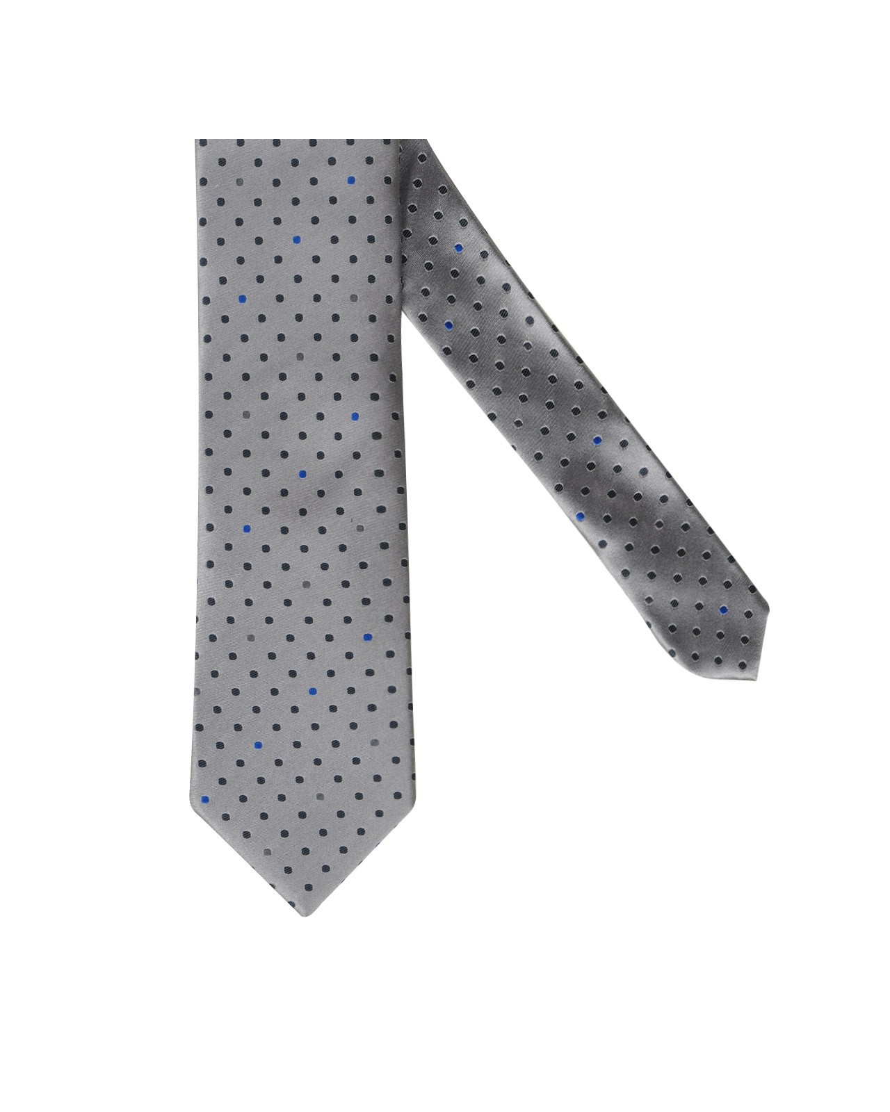 Cravate soie extra-longue 160 cm bleu gris