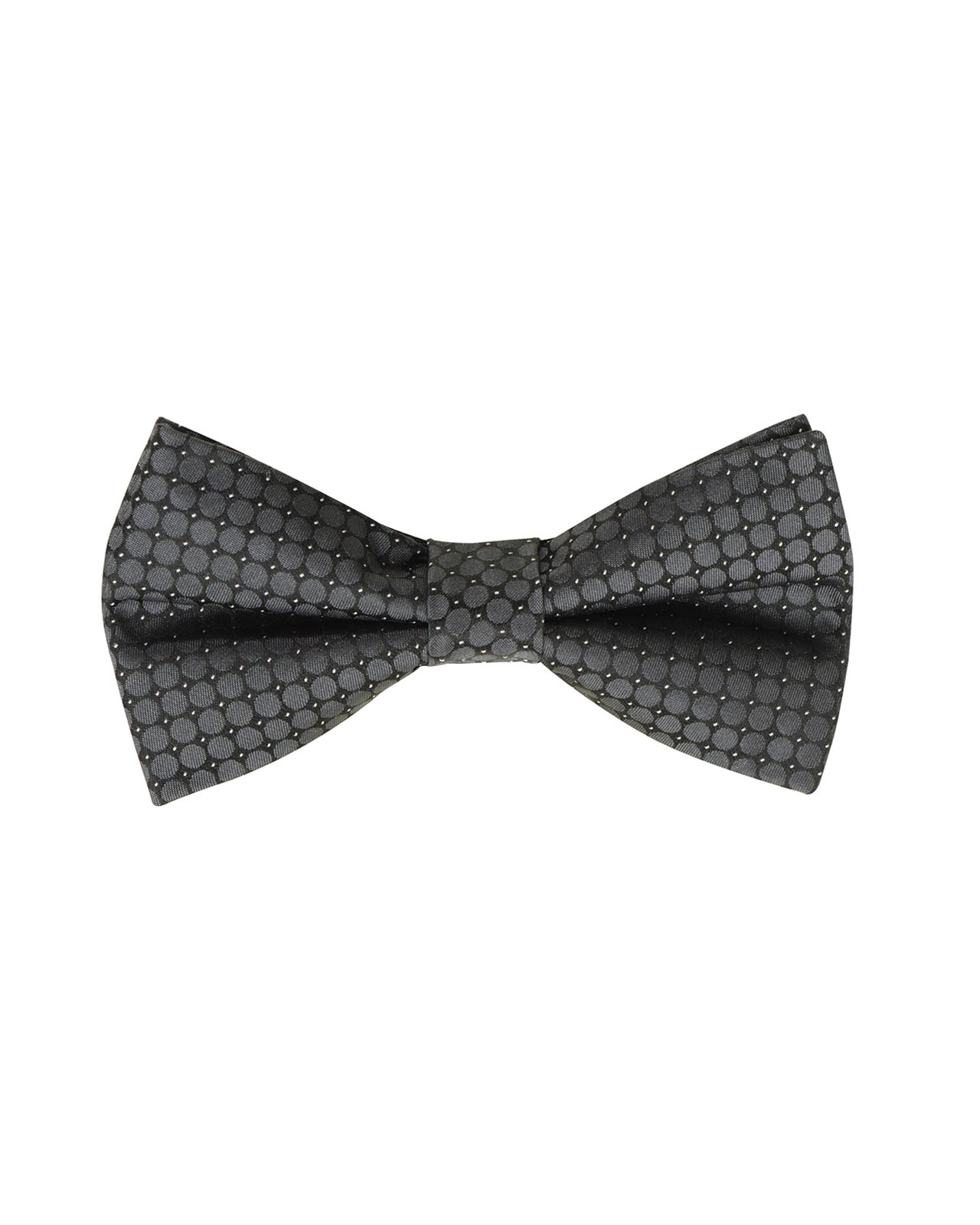 Nœud papillon en soie fantaisie anthracite