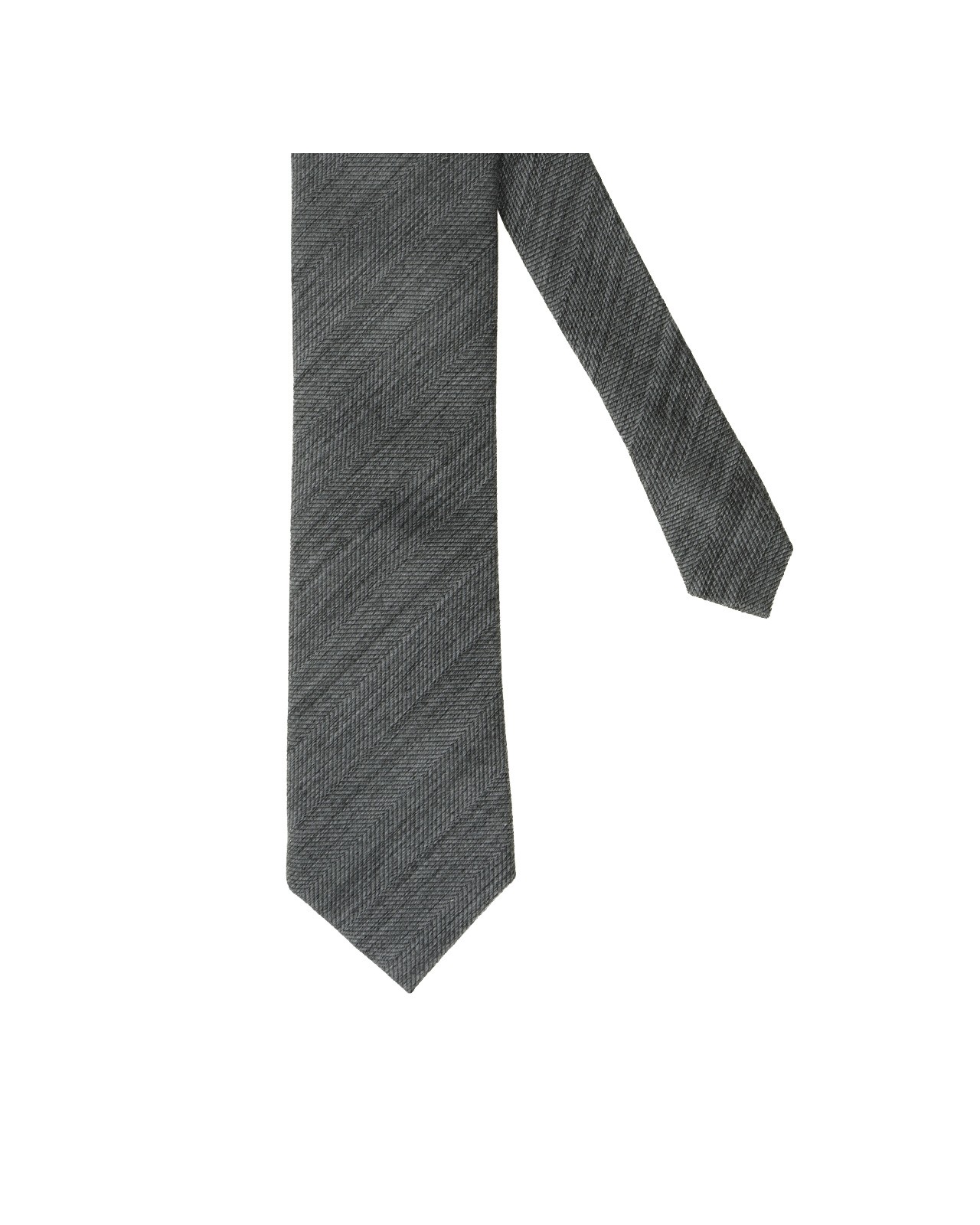 Cravate en laine et en soie extra-longue 160 cm anthracite