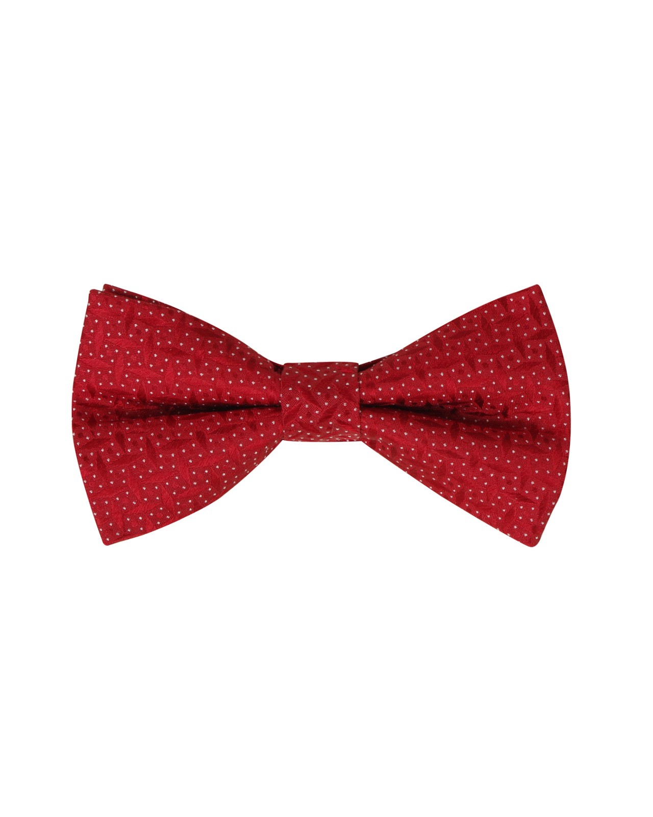 Nœud papillon en soie à pois rouge