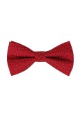 Nœud papillon en soie à pois rouge