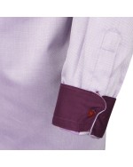 Chemise mauve cintrée: manches extra-longues 72cm