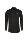 Chemise en jean noir: manches extra-longues 72cm