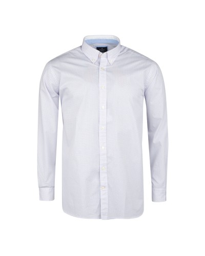 Chemise à pois blanche: grande taille du 0XL au 3XL