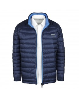 Blouson matelassé Aston Martin marine: grande taille du 1XL au 4XL