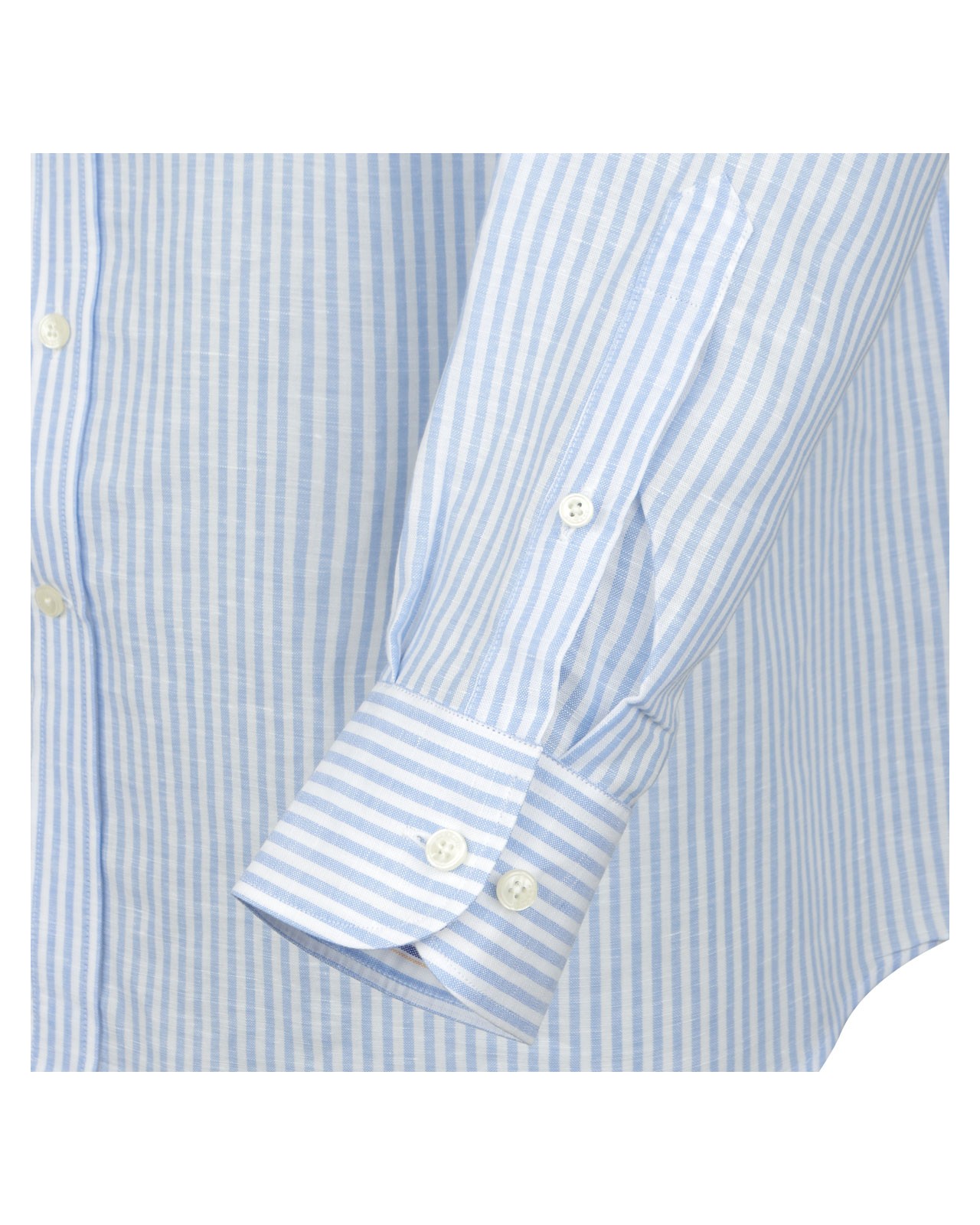 Chemise à rayures en lin bleu: grande taille du 0XL au 4XL