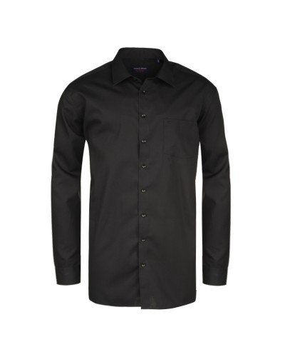 Chemise noir (Confort Fit)  : manches extra longues 72 cm