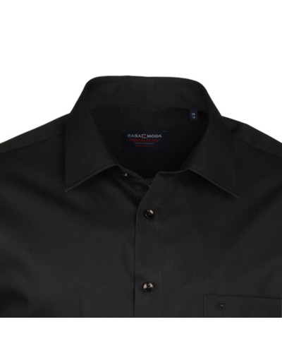 Chemise noir (Confort Fit)  : manches extra longues 72 cm