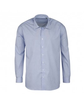 Chemise rayures bâton bleu: grande taille du 44 (XL) au 50 (4XL)