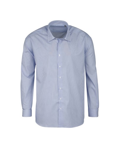 Chemise rayures bâton bleu: grande taille du 44 (XL) au 50 (4XL)