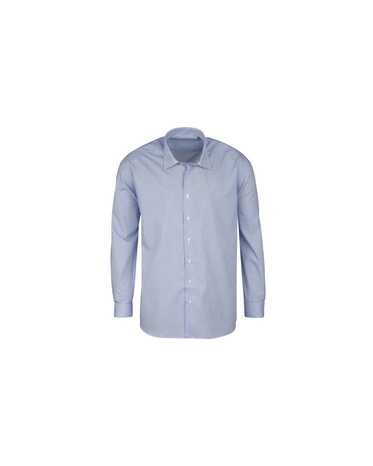 Chemise rayures bâton bleu: grande taille du 44 (XL) au 50 (4XL)