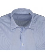 Chemise rayures bâton bleu: grande taille du 44 (XL) au 50 (4XL)
