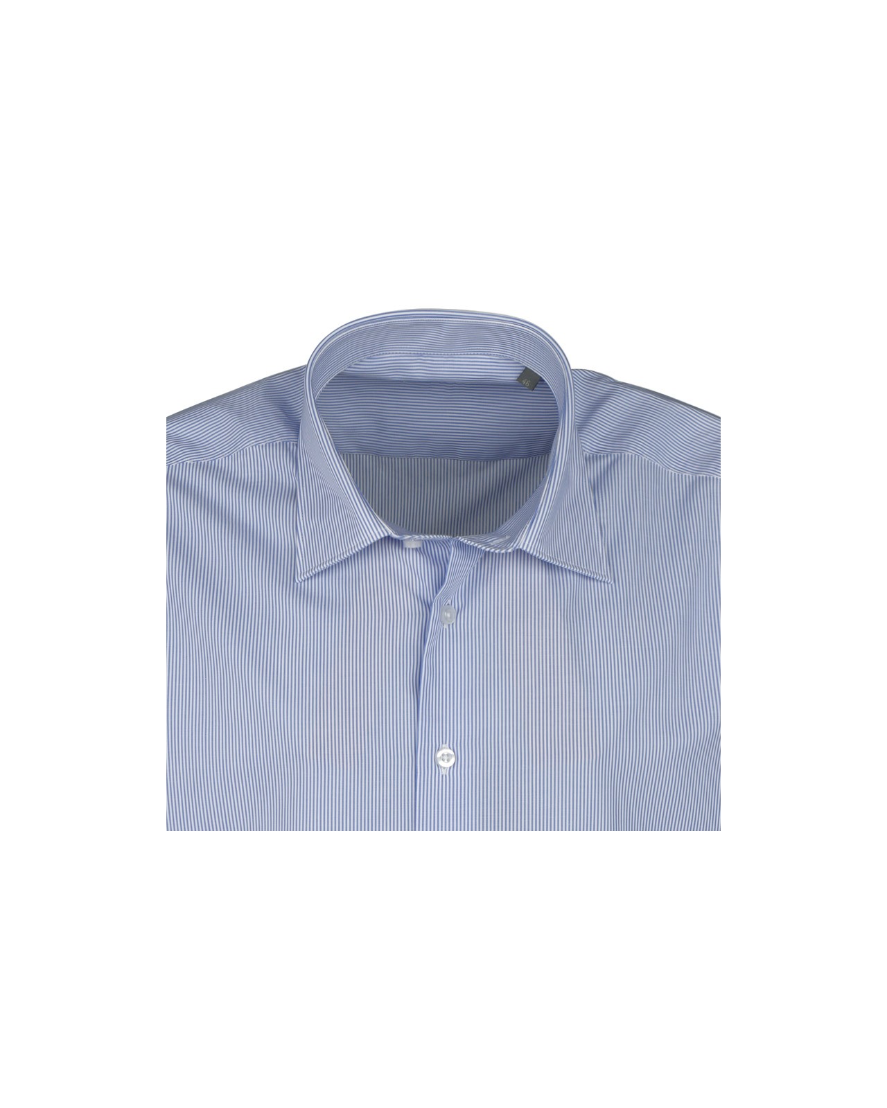 Chemise rayures bâton bleu: grande taille du 44 (XL) au 50 (4XL)