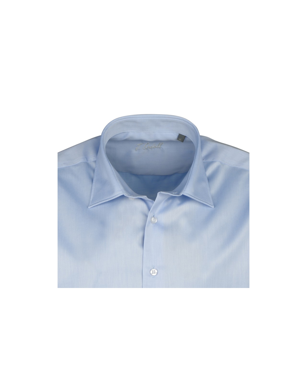 Chemise twill bleu: grande taille du 44 (XL) au 50 (4XL)