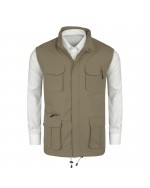 Gilet reporter beige: grande taille du 2XL au 10XL