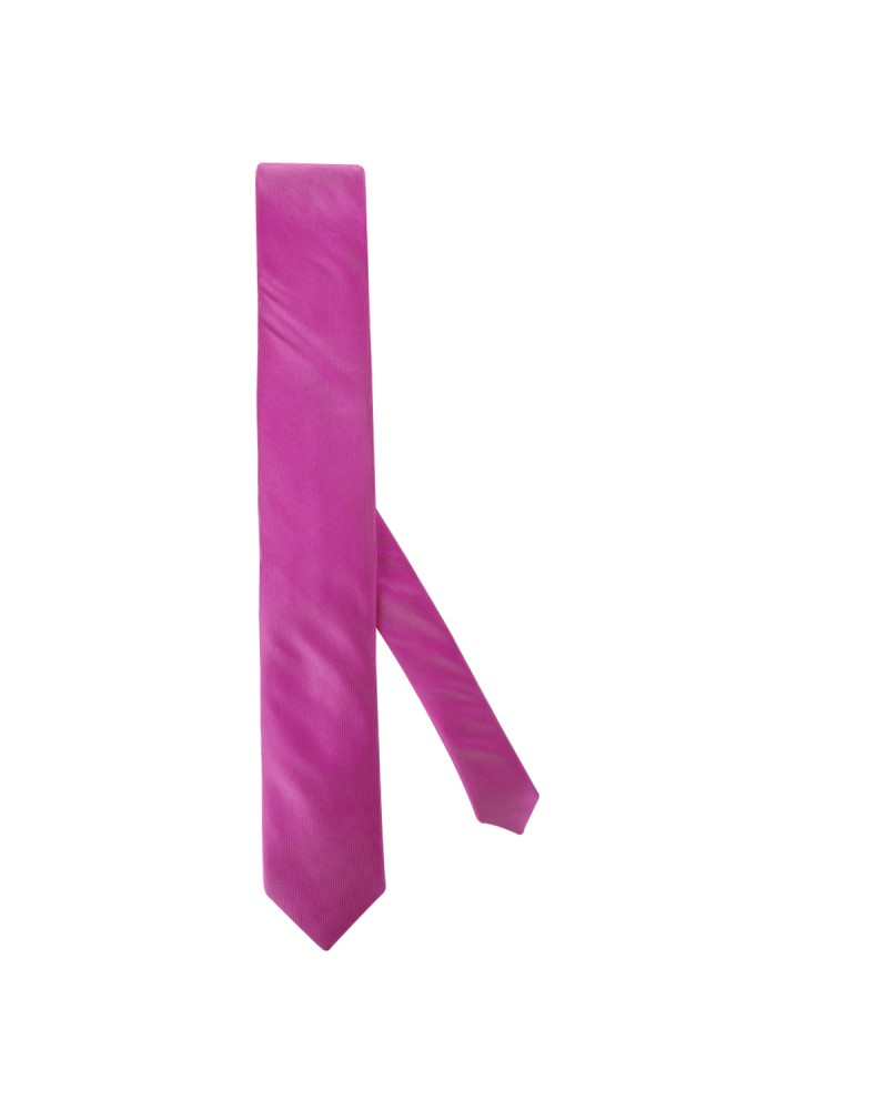 Cravate soie extra-longue 160 cm fuchsia