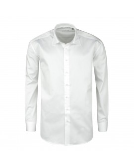 Chemise twill blanc: grande taille du 44 (XL) au 50 (4XL)