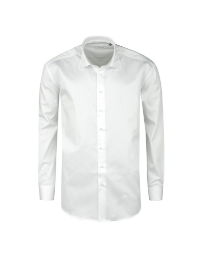 Chemise twill blanc: grande taille du 44 (XL) au 50 (4XL)