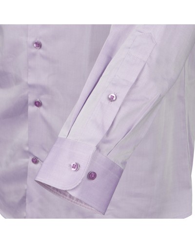 Chemise lilas cintrée: manches extra-longues 72cm