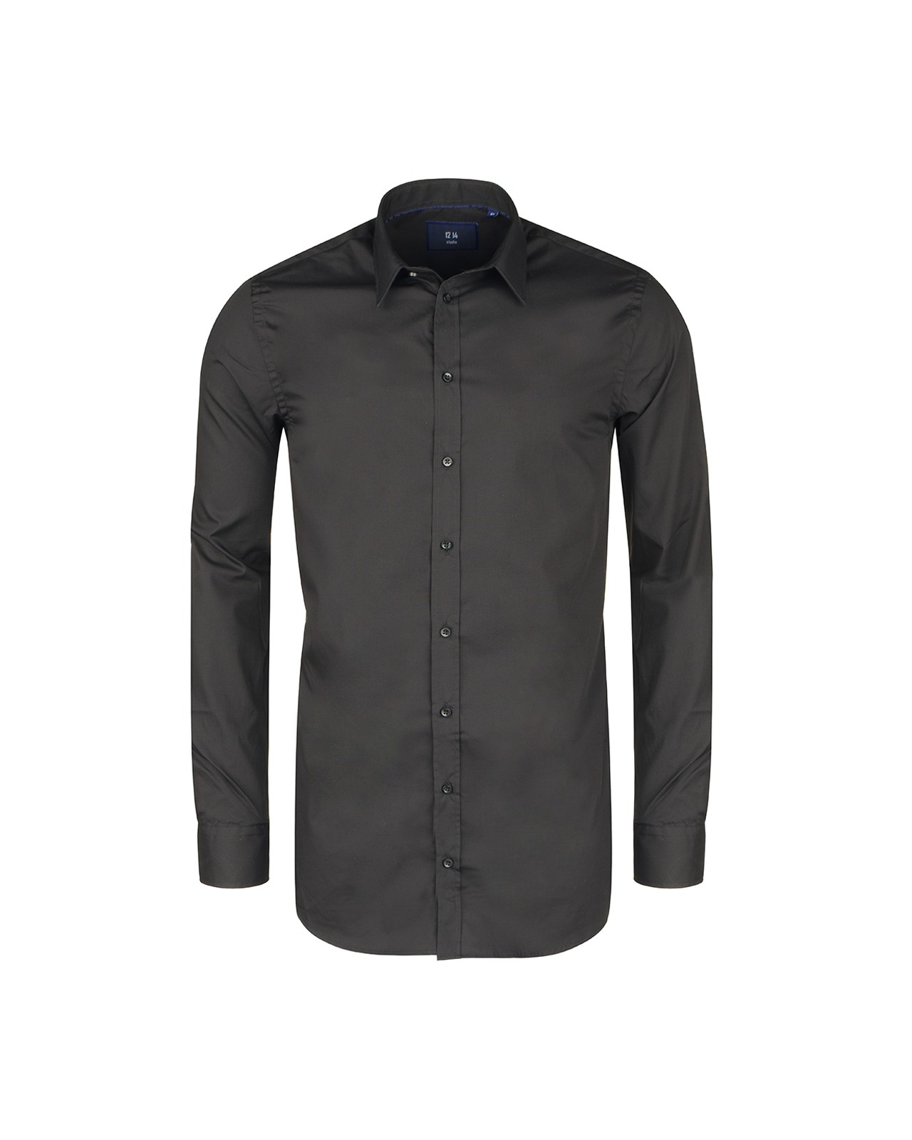 Chemise noir cintrée: manches extra-longues 72cm