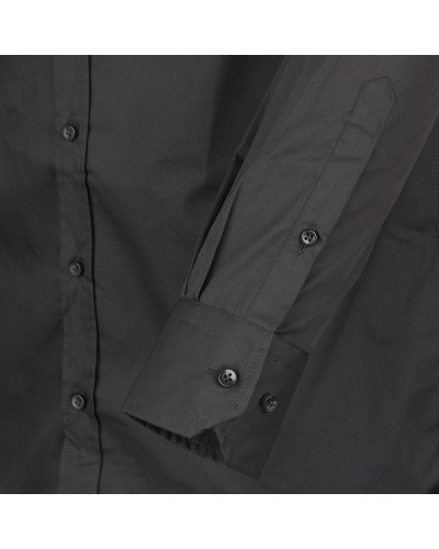 Chemise noir cintrée: manches extra-longues 72cm