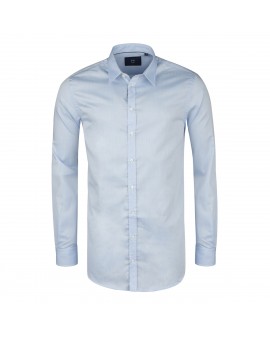 Chemise bleu cintrée: manches extra-longues 72cm