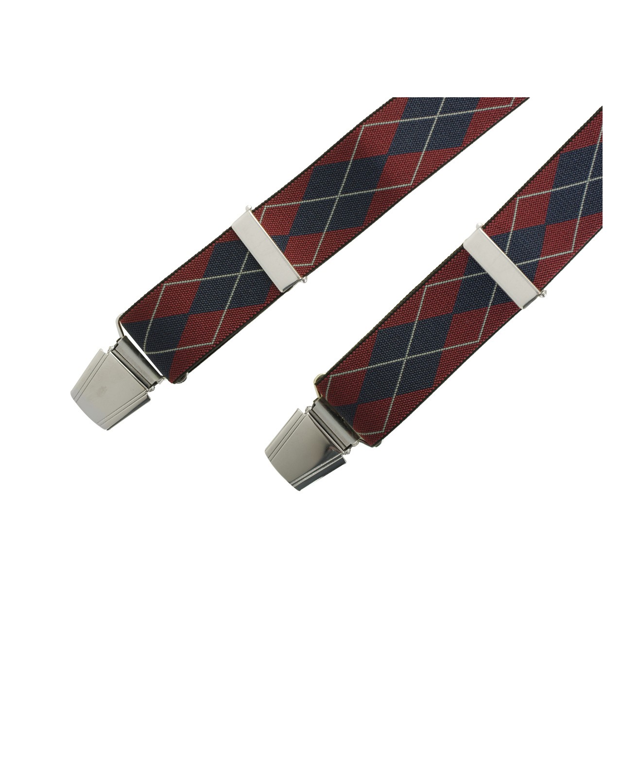 Bretelles jacquard rouge: longueur 140 cm