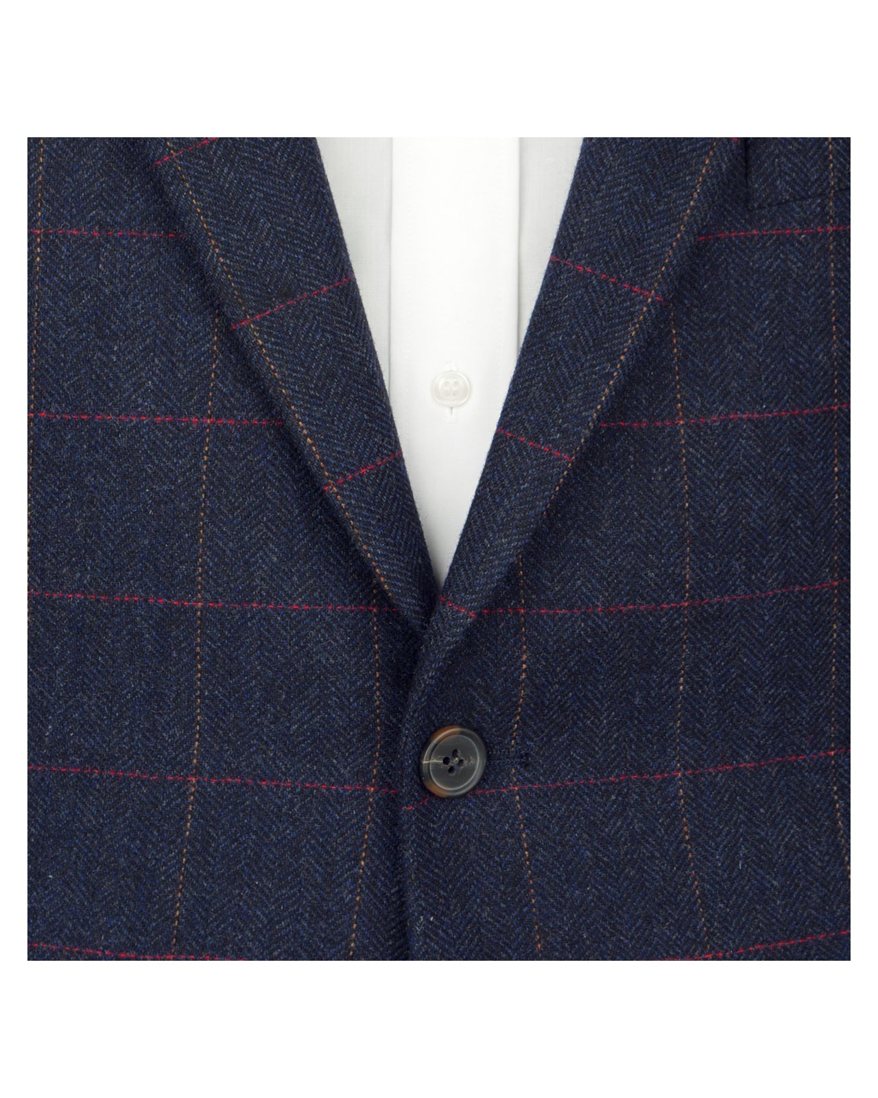 Veste en laine à carreaux bleu: grande taille du 60 au 72