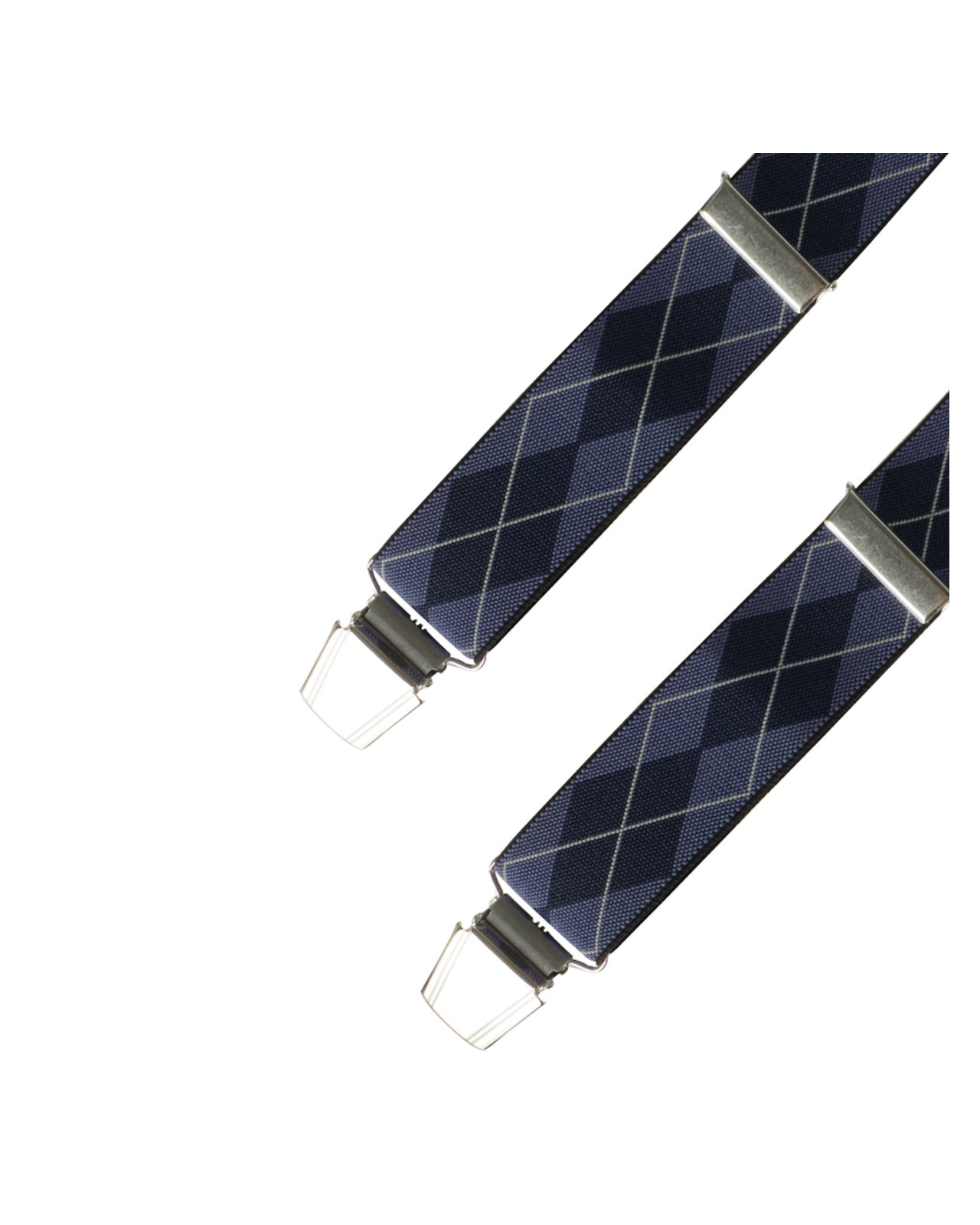 Bretelles jacquard bleu: longueur 140 cm