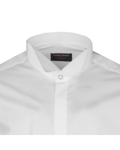 Chemise cérémonie blanche col cassé : grande taille du 44 (XL) au 50 (4XL)