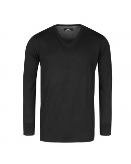 Pull col V noir pour Homme Grand : du M au 2XL