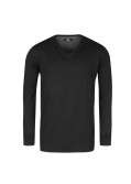 Pull col V noir pour Homme Grand : du M au 2XL