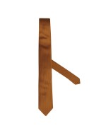 Cravate soie extra-longue 160 cm cognac