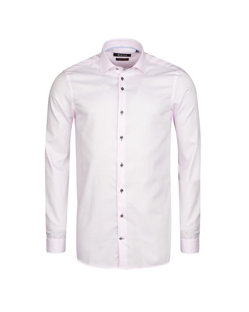 Chemise Non iron rose cintrée: manches extra-longues 72cm