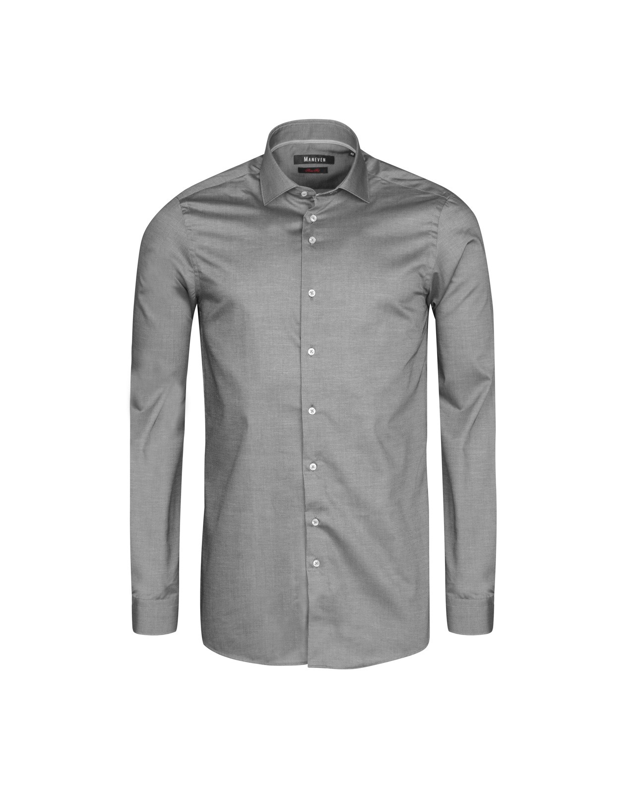 Chemise Non iron anthracite cintrée: manches extra-longues 72cm