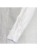 Chemise en lin blanc cintrée: manches extra-longues 72cm