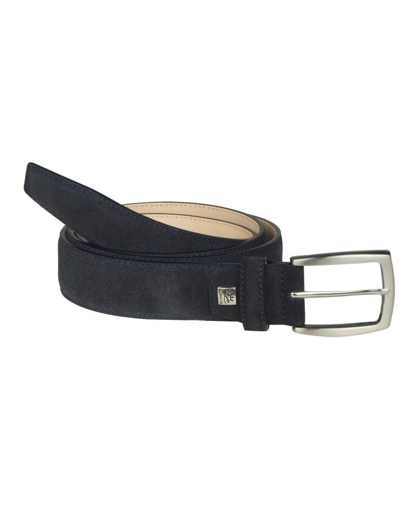 Ceinture cuir suédé - marine