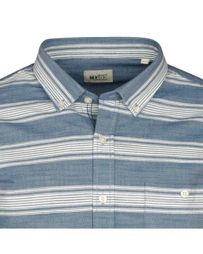 Chemise à rayures bleu: grande taille du 44 (XL) au 52 (5XL)
