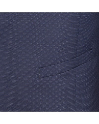 Gilet de costume bleu à pois : grande taille du 58 au 68