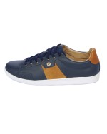 Sneakers en cuir bleu marine: grande taille du 47 au 49