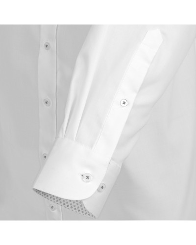Chemise twill blanc: grande taille du 44 (XL) au 50 (4XL)