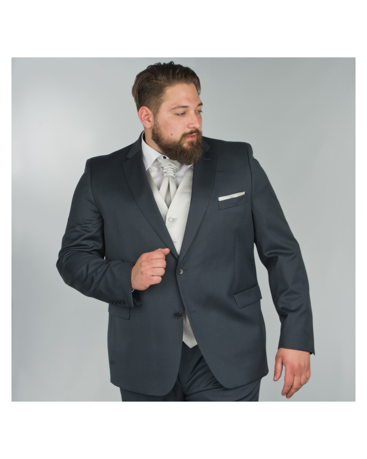 Veste de costume Reda bleu marine: grande taille du 58 au 70