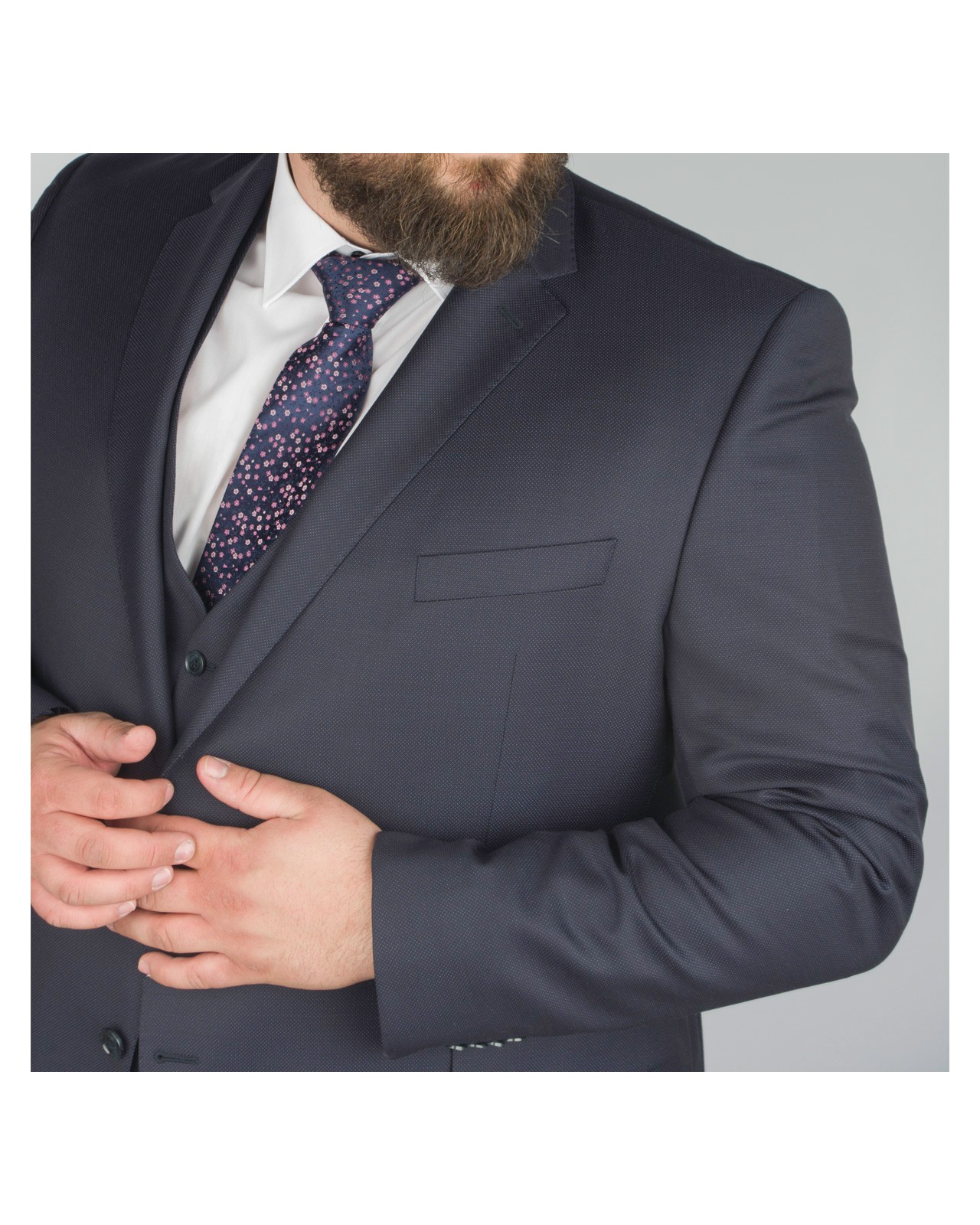 Veste de costume bleu: grande taille du 60 au 68
