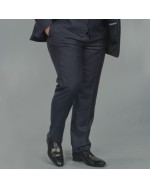 Pantalon de costume bleu: grande taille du 54 au 64
