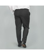 Pantalon de smoking noir avec satin : pour Homme Fort jusqu'au 62