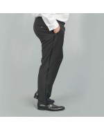 Pantalon de smoking noir avec satin : pour Homme Fort jusqu'au 62