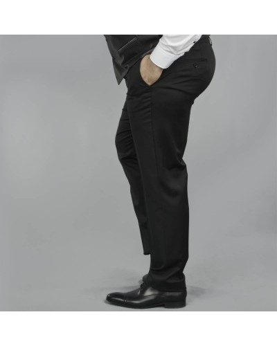 Pantalon de costume Reda noir : grande taille du 52 au 64