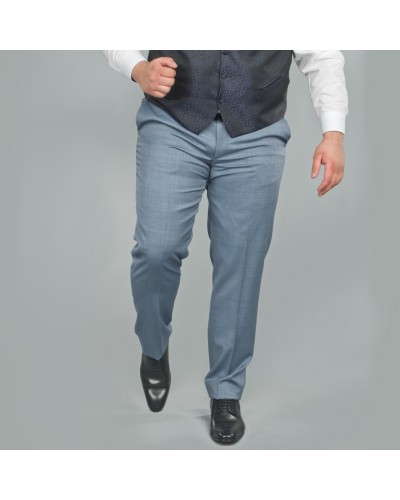 Pantalon de costume Reda bleu clair : grande taille du 52 au 64