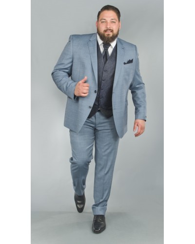 Costume complet bleu : veste et pantalon